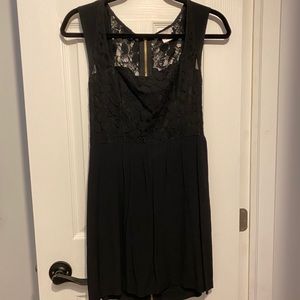 Urban Outfitters - Floral lace black mini dress